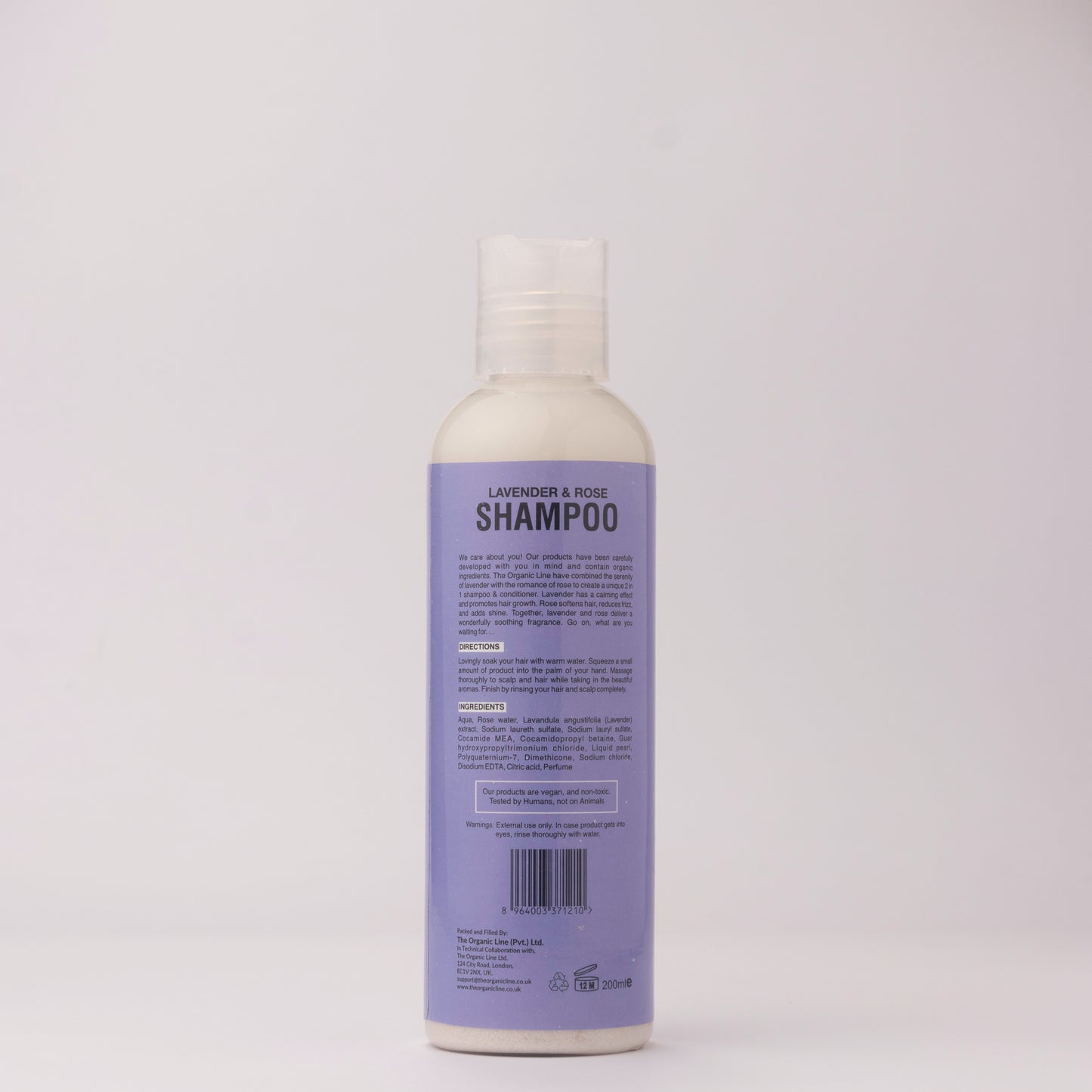 Lavender & Rose 2 in 1 Shampoo + Conditioner 200ml