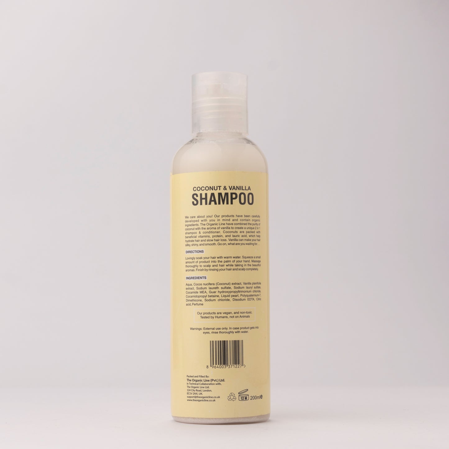 Coconut & Vanilla 2 in 1 Shampoo + Conditioner 200ml